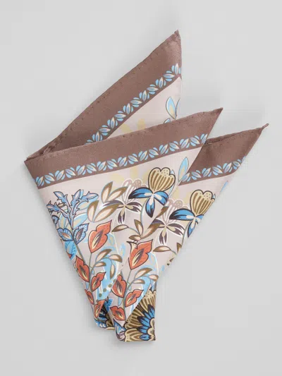 Joseph Abboud Kaleidoscope Medallion Pocket Square In Multi