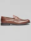 Joseph Abboud Leather Penny Strap Loafers Cognac - Size: 9 D-width In Brown