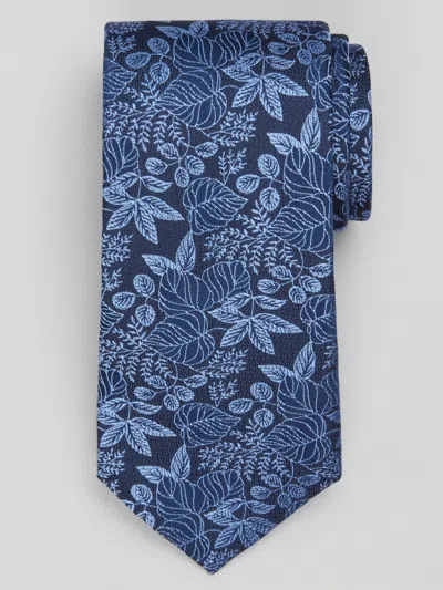 Joseph Abboud Linear Meandering Floral Tie In Blue