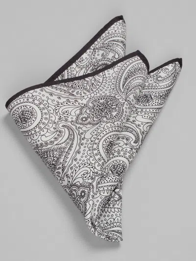 Joseph Abboud Linear Paisley Pocket Square In Multi