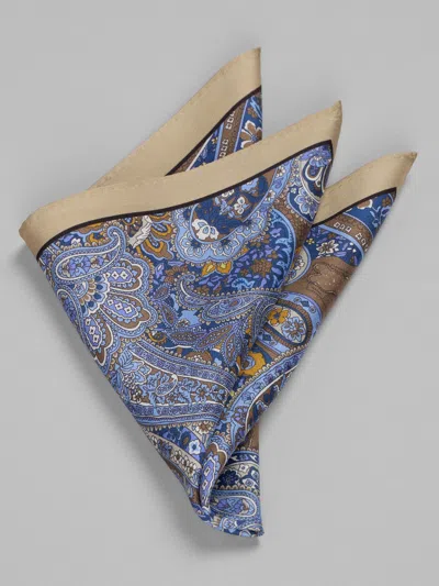 Joseph Abboud Masterful Paisley Pocket Square In Metallic