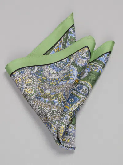 Joseph Abboud Masterful Paisley Pocket Square In Transparent