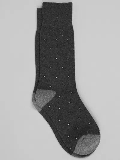 Joseph Abboud Merino Wool-blend Printed Socks Charcoal - Size: One Size