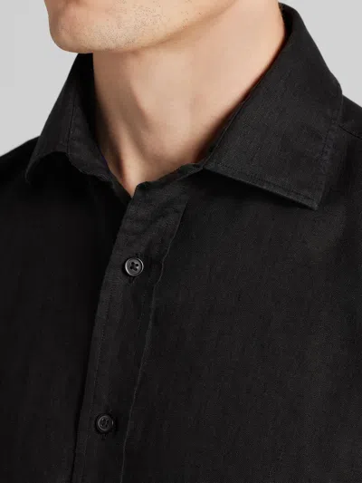 Joseph Abboud Modern Fit 100% Linen Button Up Shirt In Black