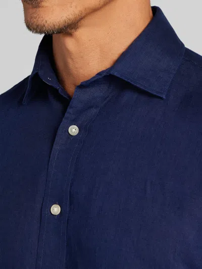 Joseph Abboud Modern Fit 100% Linen Button Up Shirt In Blue