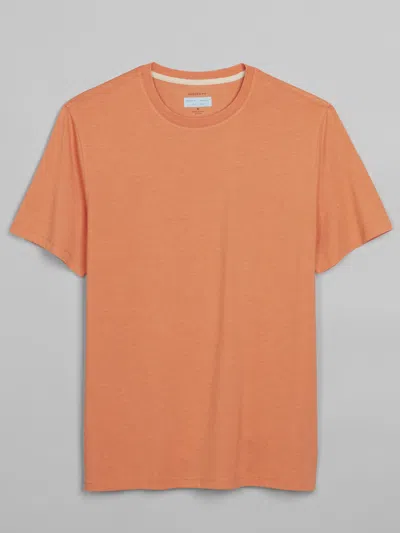 Joseph Abboud Modern Fit Burnout Crewneck Tee In Orange