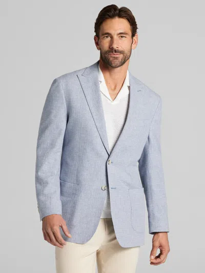 Joseph Abboud Modern Fit Check Sport Coat In Blue