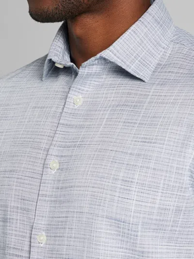 Joseph Abboud Modern Fit Cotton Button Up Shirt In Blue