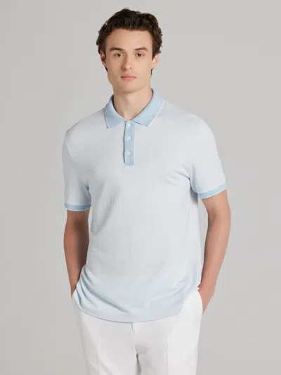 Joseph Abboud Modern Fit Jacquard Polo In Black