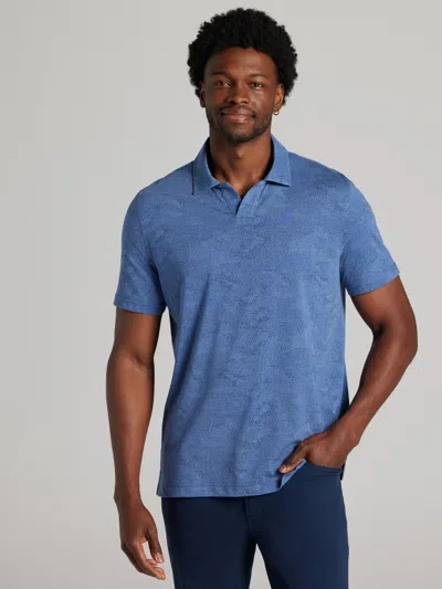 Joseph Abboud Modern Fit Mosaic Print Polo In Blue