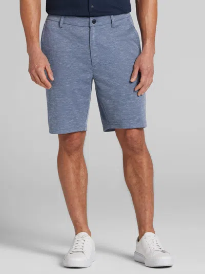 Joseph Abboud Modern Fit Pique Knit Shorts In Blue