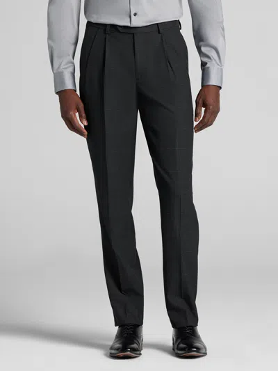 Joseph Abboud Modern Fit Pleated Dress Pant Graphite - Size: 40w X 30l In Black