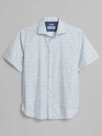 Joseph Abboud Modern Fit Short Sleeve Button Up Shirt In White