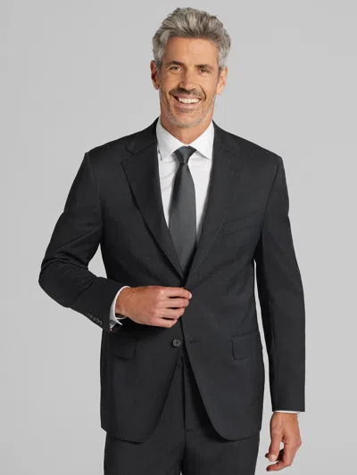 Joseph Abboud Modern Fit Solid Men's Suit Jacket Charcoal In Black