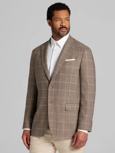 Joseph Abboud Modern Fit Windowpane Plaid Sport Coat In Brown