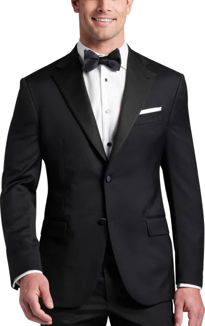 Joseph Abboud Modern Fit Wool 3-piece Tuxedo In Black