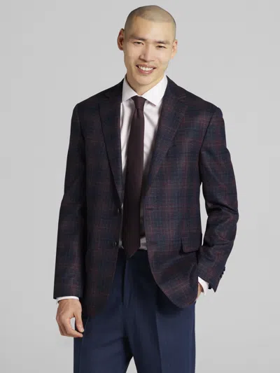 Joseph Abboud Modern Fit Wool Plaid Sport Coat In Blue