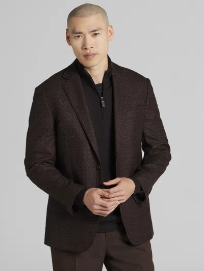 Joseph Abboud Modern Fit Wool Twill Sport Coat In Brown