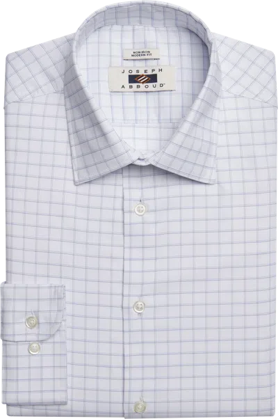 Joseph Abboud Modern Fit Wrinkle-resistant Spread Collar Dress Shirt In White