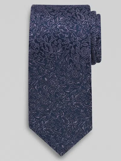 Joseph Abboud Narrow Ginkgo Leaves Tie In Purple