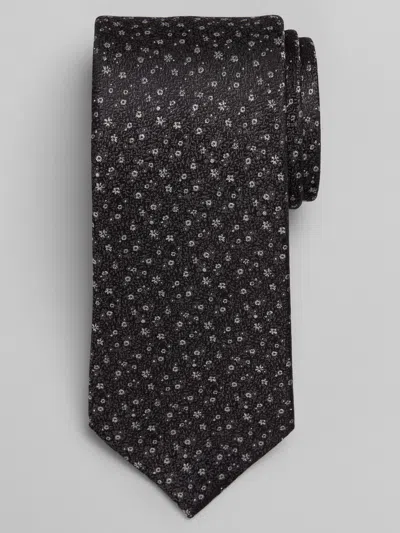 Joseph Abboud Narrow Micro Floral Tie In Black