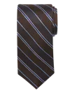 Joseph Abboud Narrow Multi-texture Stripe Tie In Brown