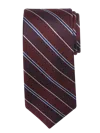 Joseph Abboud Narrow Multi-texture Stripe Tie Burgundy - Size: One Size In Red