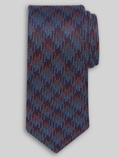 Joseph Abboud Narrow Multicolor Plaid Tie Burgundy - Size: One Size