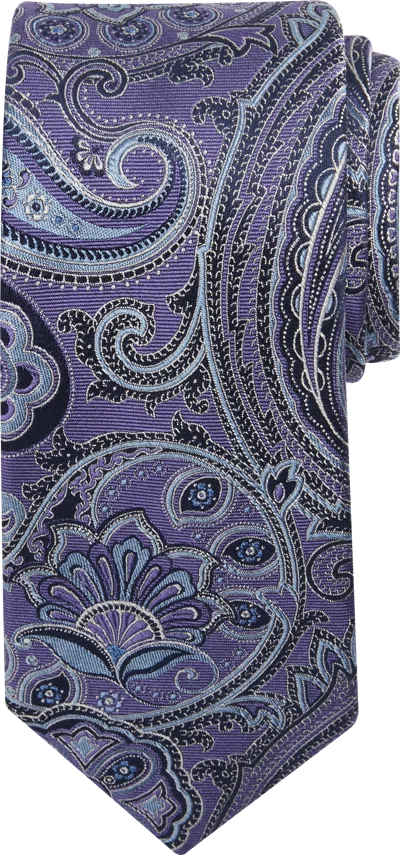 Joseph Abboud Narrow Paisley Botanical Silk Tie