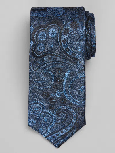 Joseph Abboud Narrow Paisley Tie In Blue