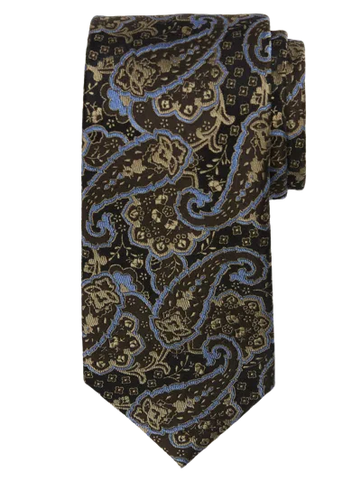 Joseph Abboud Narrow Piscean Paisley Tie In Brown