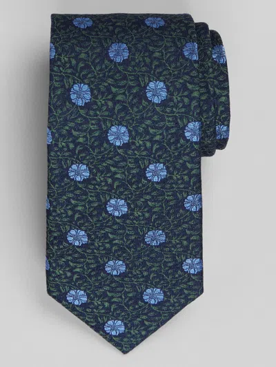 Joseph Abboud Narrow Vineyard Floral Tie In Black