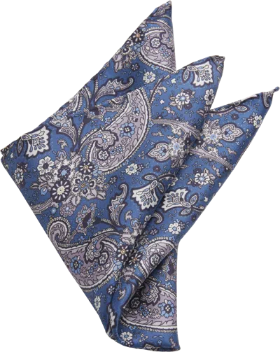 Joseph Abboud Paisley Lattice Silk Pocket Square
