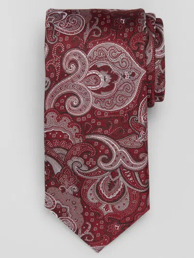 Joseph Abboud Persian Paisley Tie Burgundy - Size: One Size