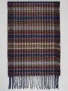 Joseph Abboud Plaid Twisted Fringe Scarf Camel - Size: One Size