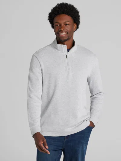 Joseph Abboud Quarter Zip Pullover In White