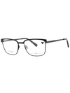Joseph Abboud Rectangular Metal Eyeglasses For Men In Black