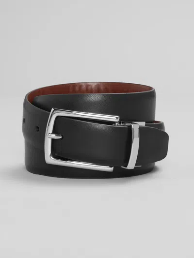 Joseph Abboud Reversible Smooth Leather Belt In Black
