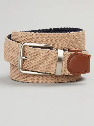Joseph Abboud Reversible Stretch Elastic Web Belt Brown/navy - Size: 42 Waist