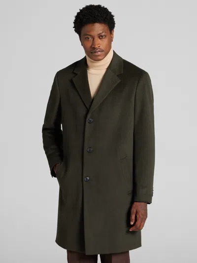 Joseph Abboud Signature Wool Blend Overcoat In Green