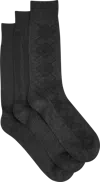 Joseph Abboud Solid Bamboo Blend Socks, 3-pack In Black