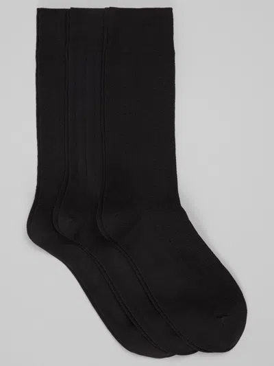 Joseph Abboud Solid Butterluxe Socks (3-pair) In Black
