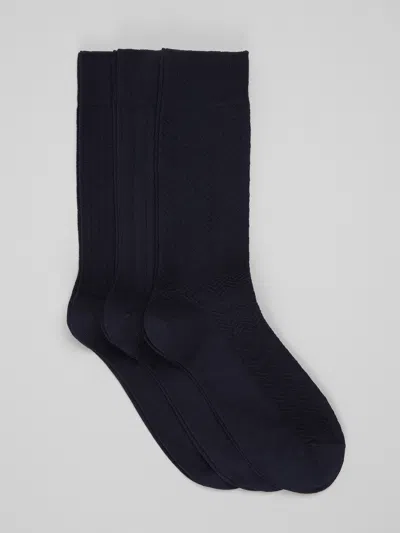 Joseph Abboud Solid Butterluxe Socks (3-pair) In Blue