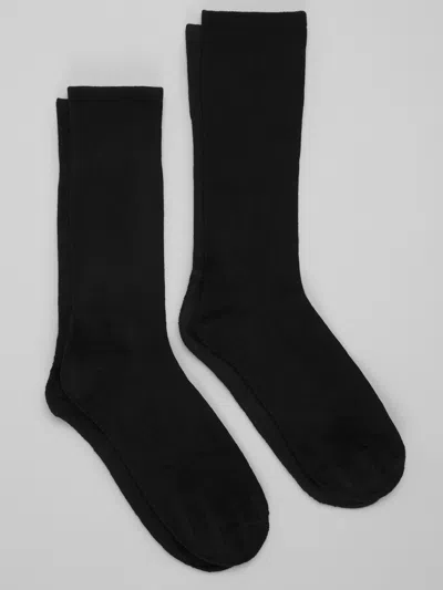 Joseph Abboud Solid Cushioned Socks, 2-pair In Black