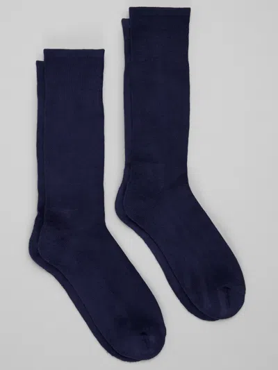 Joseph Abboud Solid Cushioned Socks, 2-pair In Blue