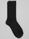 Joseph Abboud Solid Ribbed Socks, 1-pair In Black