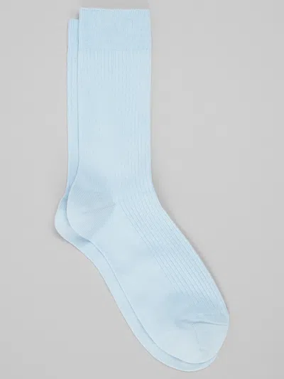 Joseph Abboud Solid Ribbed Socks, 1-pair In Blue