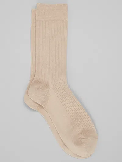 Joseph Abboud Solid Ribbed Socks, 1-pair In Brown