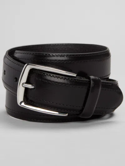 Joseph Abboud Split Leather Belt In Black