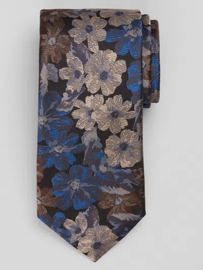 Joseph Abboud Splotch Floral Tie In Brown
